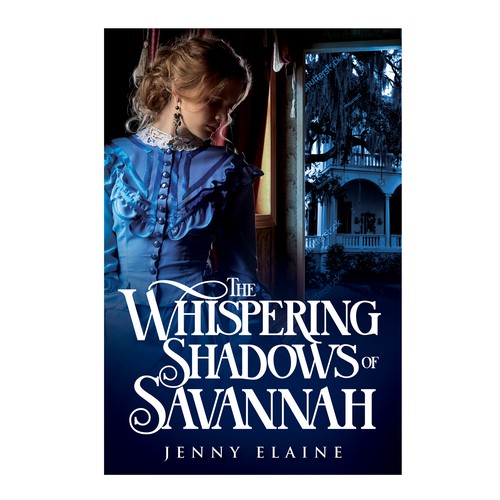 Create a stunning book cover with a 1940s lady, an air of mystery, and images of Savannah, Georgia Design by TRIWIDYATMAKA