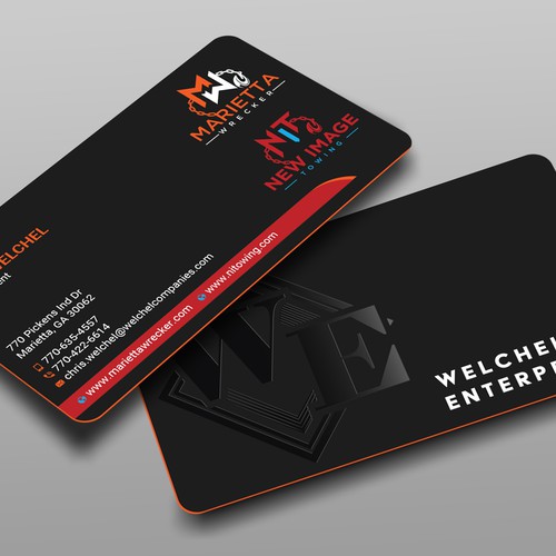 Powerful business card for large towing enterprise Design by prosenjit_P