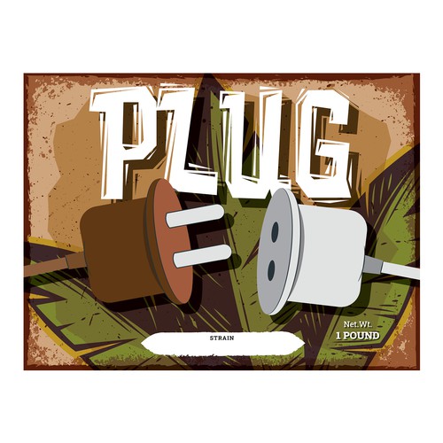 Design an urban looking label for a cannabis street brand that specializes in bulk flower sales Design by Cameleon77