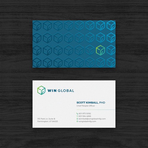 WIN Global Business Card Design Design by Rakibh