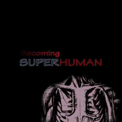 "Becoming Superhuman" Book Cover Design por annadesign