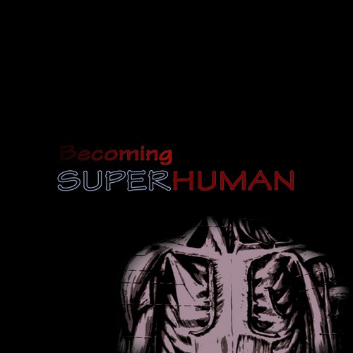 "Becoming Superhuman" Book Cover Design by annadesign