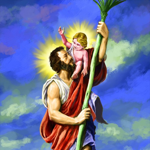 Create An Inspirational Image of St. Christopher Design by Suxzero