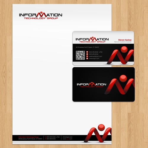 Help Information Technology Group rebrand our tired business cards and stationary デザイン by kendhie