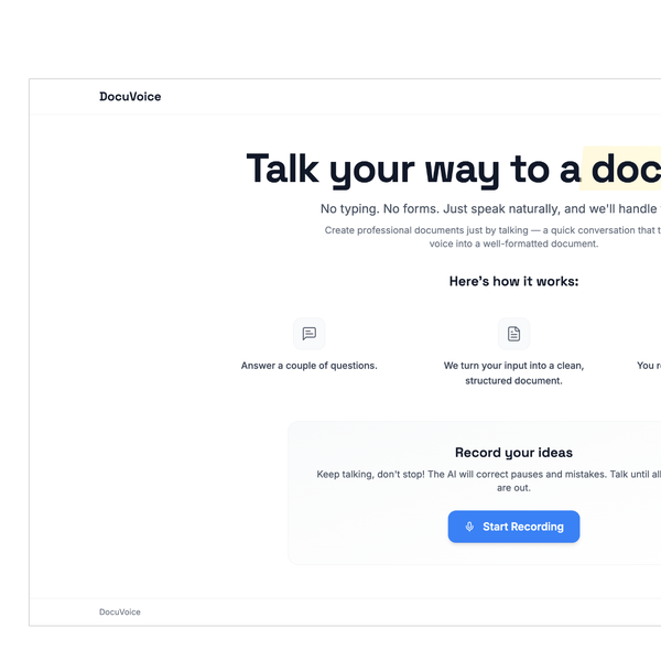Ai voice to document Apps