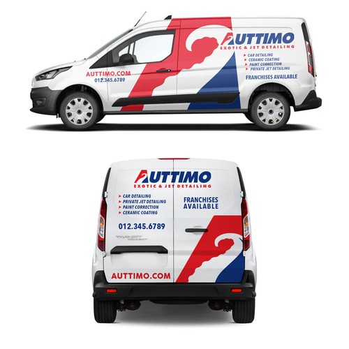 Eye- Catching Van Wrap for our Exotic car & Private Jet Detailing Business. Design by Rockyman