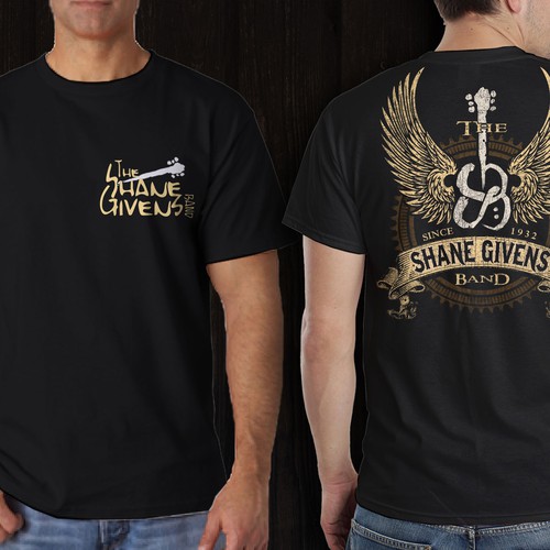 create a t-shirt design for an emerging country rock/southern rock band Design by *DCLA*
