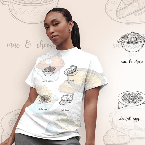 Soul Food/Foodie Themed T-Shirt Designs Design by MaryRay