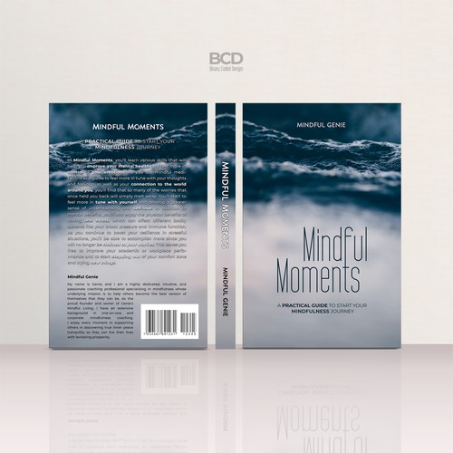 Catchy book cover design for my mindful meditation book. Design by BCD∞