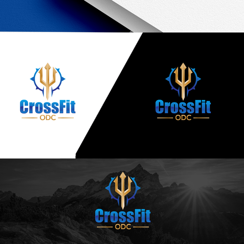 Logo pour une salle de CrossFit (France), thématique : trident, mer, odyssée, poseidon … Design by END™
