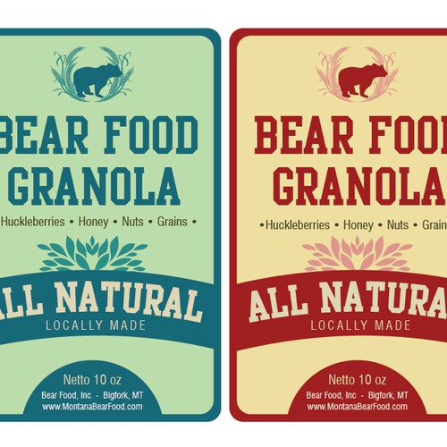 print or packaging design for Bear Food, Inc Diseño de be ok