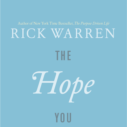 Design Rick Warren's New Book Cover Design por Xavier Fajardo