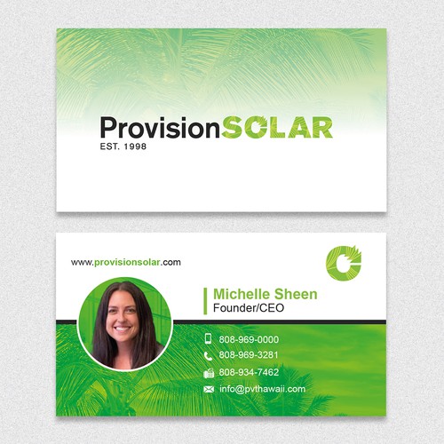 Solar Business Cards Design by larissajorge