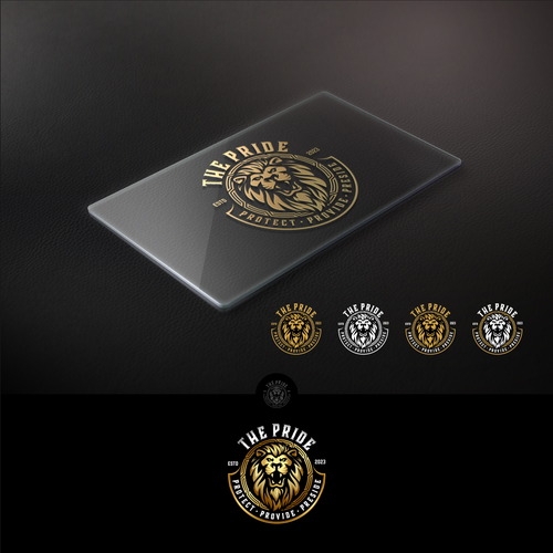 Logo for The Lion's Pride - Protect. Provide. Preside. Appeal to Men Design by Rockbillity™