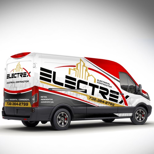 Electrical Contractor Trucks Design by J.Chaushev