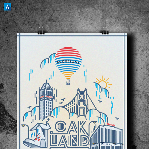 Community Contest: Create a great poster for 99designs' new Oakland office (MULTIPLE WINNERS!) Réalisé par Ayush J.