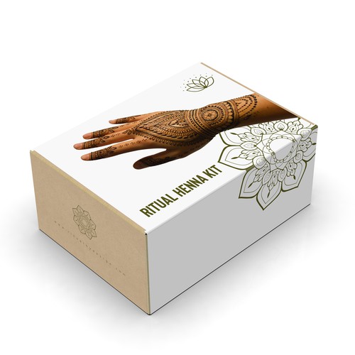 Packaging design for henna art kit Design by Imee008
