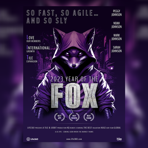 Life360 2023 Year of the Fox Poster Design by Anurag D. Designer