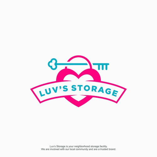 Luv’s Storage - modern logo with bright color Design by 3PM