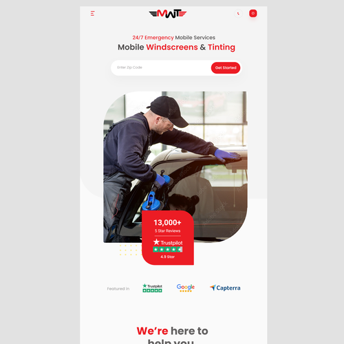Design a clean and modern service based website home page Design by PixelEye™
