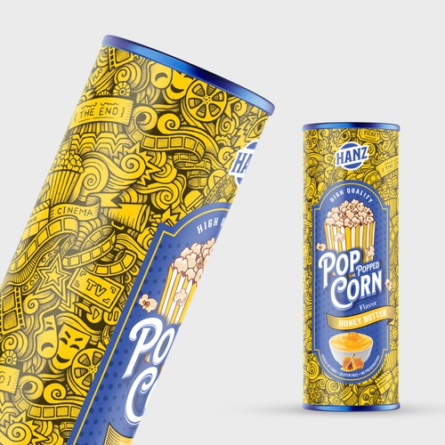 Premium Quality Popped Pop Corn Packaging Design by Davi Giolo ★