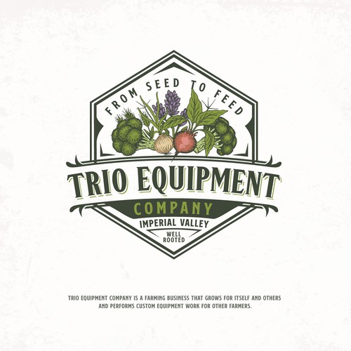 Design an agricultural logo for Trio Equipment Company Design by BestMaxa