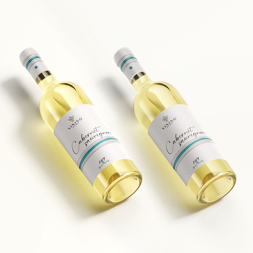 Modern label design for a house wine in a wine bar called VININO Design by furiae