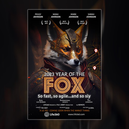 Life360 2023 Year of the Fox Poster Design by MeDesign✦