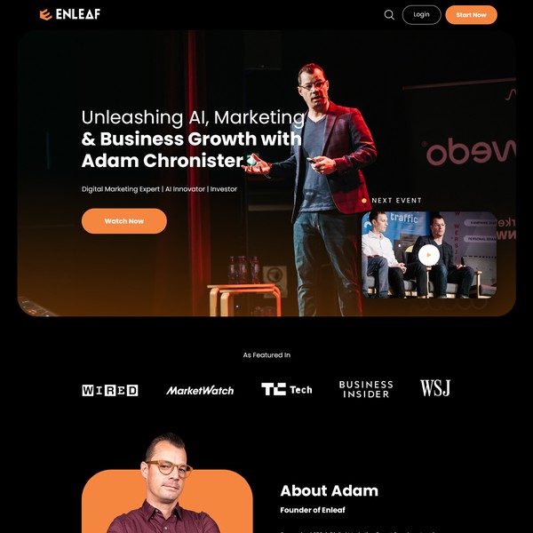 Design realizzato da Design Creations99 intitolato "Adam Chronister’s website"