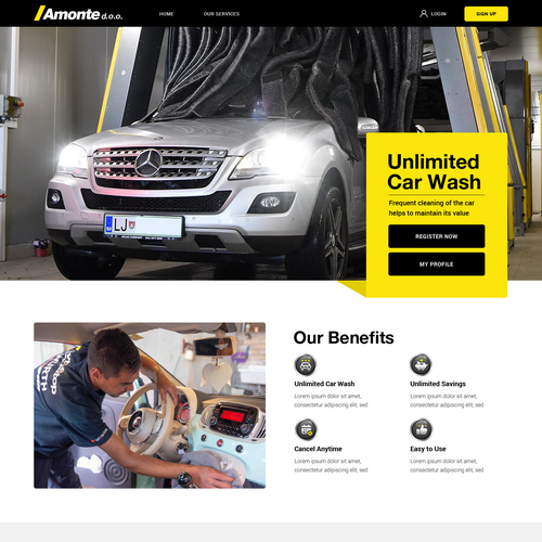Car wash subscription Design by Obizzy