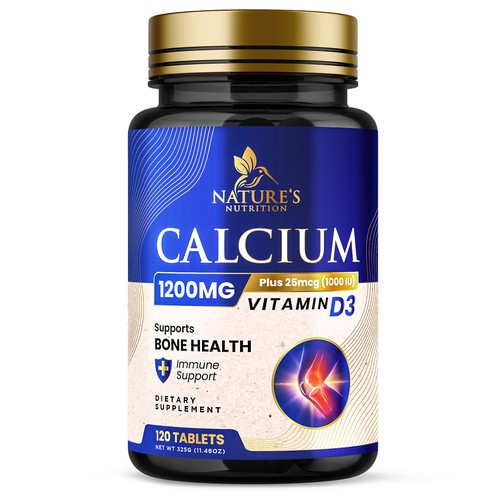 Calcium Plus Vitamin D3 Design Needed for Nature's Nutrition Design réalisé par Davi Giolo ★