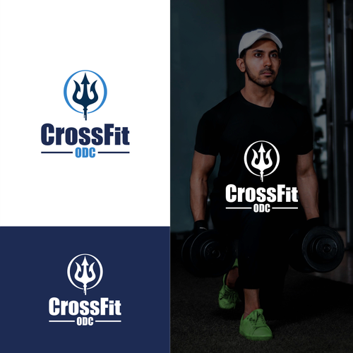 Logo pour une salle de CrossFit (France), thématique : trident, mer, odyssée, poseidon … Design by [_MAZAYA_]