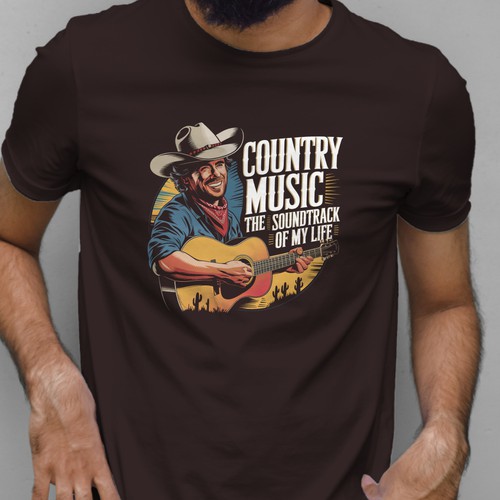 "Outstanding Country Music Design" winning PowerPoint template