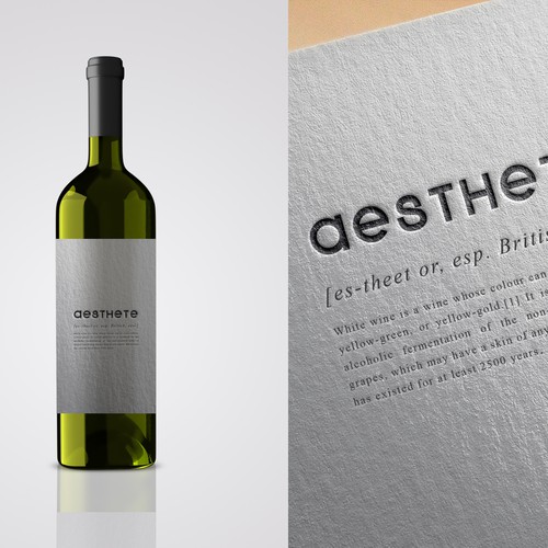 Minimalistic wine label needed Design by Alem Duran