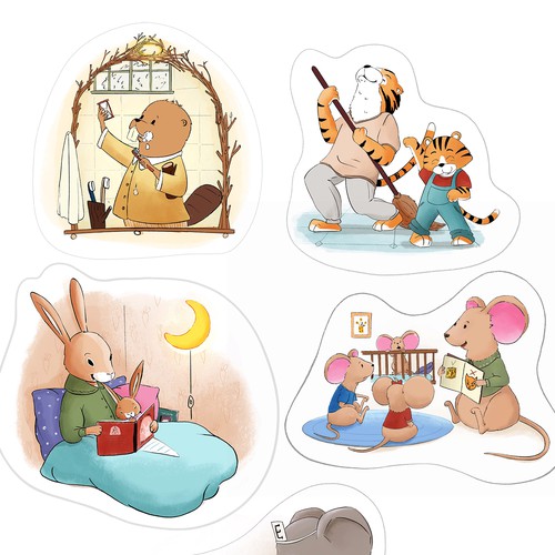 Habit Stickers for children and young parents Ontwerp door Onga Dmytro