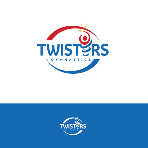 Twister Gymnastics Logo Rebrand - Modern, Exciting, Clean Logo Update for Kids Gymnastics Facility Design by Vinzsign™