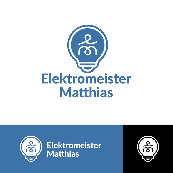 Bold, minimalist logo for an electrician