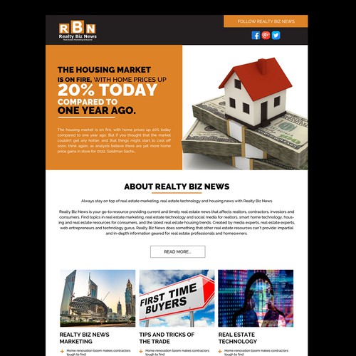 Real Estate Marketing Newsletter Design by Tanny Dew ❤︎