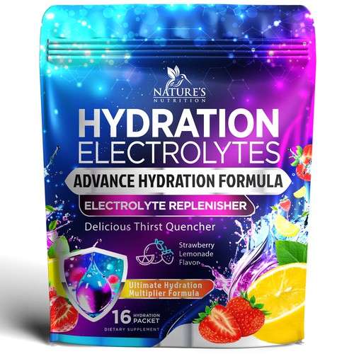 Refreshing Hydration Electrolytes Design Needed for Nature's Nutrition Design by agooshe