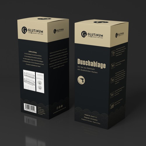 We need product packaging for our shower shelf Design by Ethos.Creative