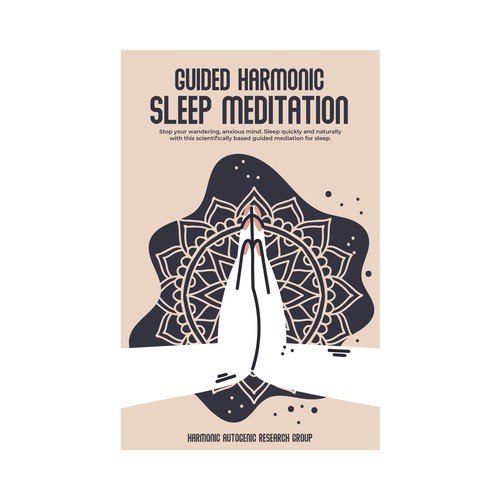 Design an abstract dark on dark sleep meditation book cover Design by The Cloud Digital