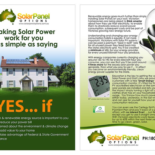 Solar Panel Options Brochure Design Design by Venanzio