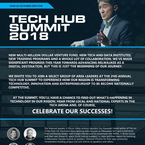 Technology Event Invitation - '2nd Annual Tech Hub' Design by Jeegy™