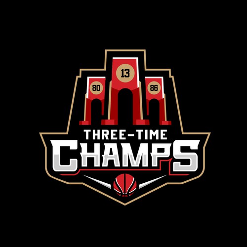 Basketball Logo for Team 'Three-Time Champs' - Your Winning Logo Featured on Major Sports Network Design by Normans