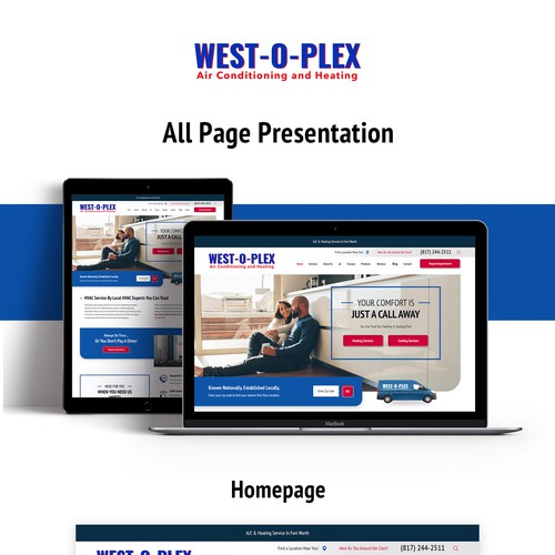 Create a custom and powerful HVAC businesses website homepage! Design by Muse & Method