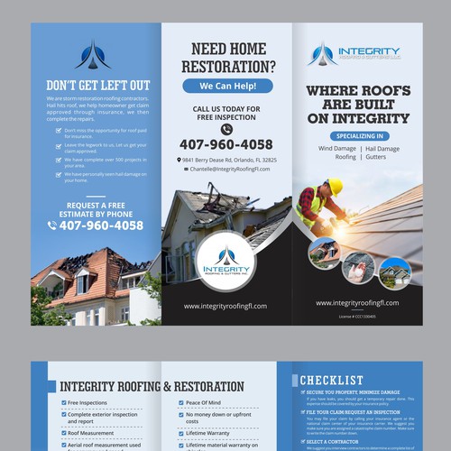 Insurance/ Hail Damage Brochure Design by Dzine Solution