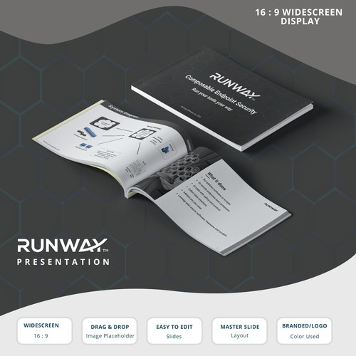 Powerpoint template for Runway Software Design by SlideBlast