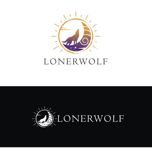 Wolf Sun/Moon Logo For Spiritual Website Design by MagesticD