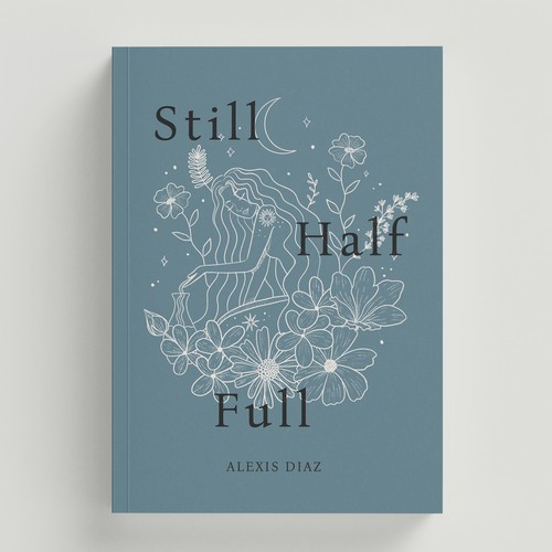 Self-Love, Positivity, healing through heartbreak Minimal Modern Poetry book cover design Design by Lian Nida