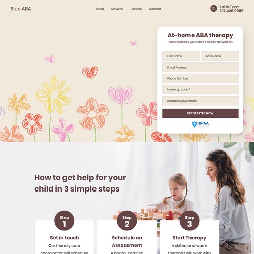 Looking for a friendly and minimalist design for kids therapy Site Design by JVM✅